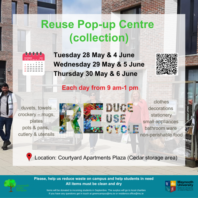 Reuse PopUp Centre (collection) MayJune 2024 Maynooth University